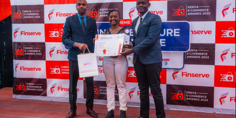 Jiji Kenya Team Receiving the Best Classifieds Award during the E-commerce Awards