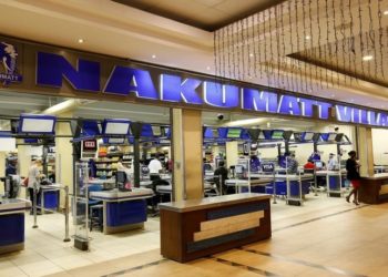 A general view shows the entrance to the Nakumatt supermarket within the Village market complex mall, in Nairobi, Kenya, November 7, 2017. Picture taken November 7, 2017. To match Insight KENYA-RETAIL/ REUTERS/Thomas Mukoya