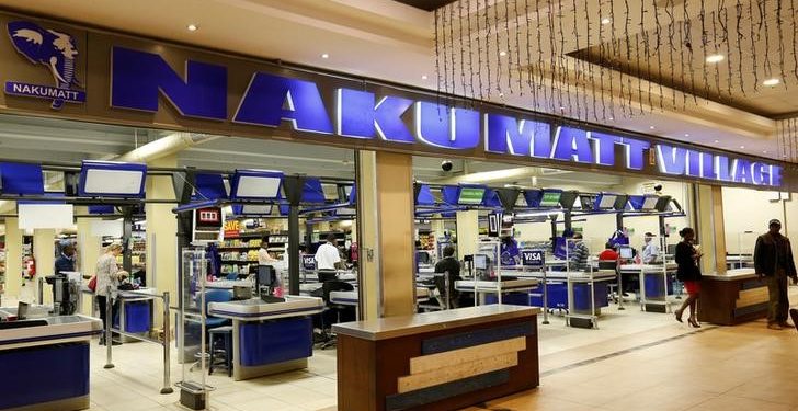 A general view shows the entrance to the Nakumatt supermarket within the Village market complex mall, in Nairobi, Kenya, November 7, 2017. Picture taken November 7, 2017. To match Insight KENYA-RETAIL/ REUTERS/Thomas Mukoya