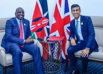 President William Ruto and UK Prime Minister Rishi Sunak