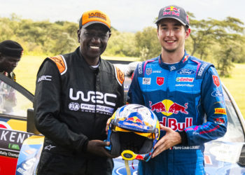 Kenya president William Ruto (KEN) is seen codriving with  Pierre-Louis Loubet (FRA)  of M-Sport Ford WRT  during the  World Rally Championship Kenya in Naivasha, Kenya on 21  June, 2023 // Jaanus Ree / Red Bull Content Pool // SI202306210402 // Usage for editorial use only //