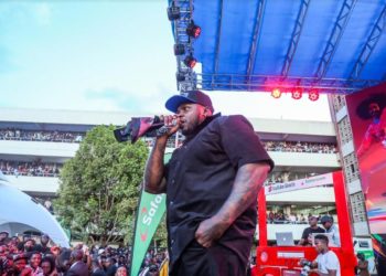 Khaligraph Jones performance during the Sherehe ni better na YouTube shorts launch