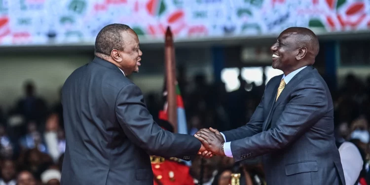 President William Ruto With Former President Uhuru Kenyatta