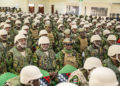 Kenyan police officers attend a pre-departure briefing for the first contingent of police officers to deploy to Haiti, at Embakasi, Nairobi, Kenya, in this handout photo released June 24, 2024    "William Samoei Ruto" via X/Handout via REUTERS