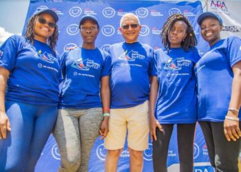 Apollo Group Chief Executive Ashok Shah and Happiness Ambassadors during the Inaugural APA Insurance Happiness Walk on Sunday at Karura Forest to mark the International Day of Happiness, an annual celebration aimed at helping people around the world to realize the importance of happiness in their lives. It is a chance for everyone to take steps to make themselves and others happier, to reflect on what makes them happy, and explore new ways to be happy. It takes place every year on the 20th of March.